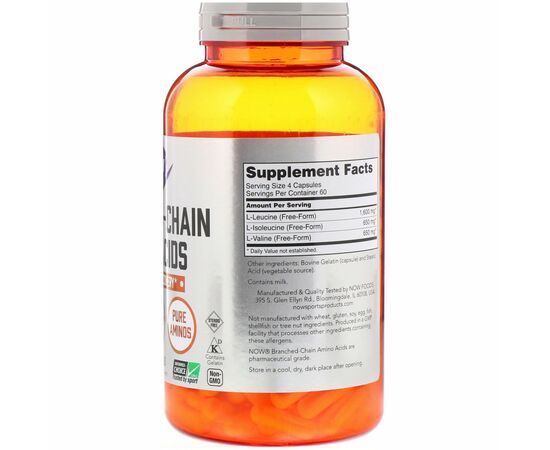 Branched Chain Amino Acids (BCAA) 120 kapslí, složení