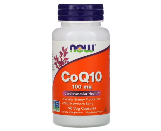 Now Foods Koenzym Q10 100mg + Hawthorn Berry (hloh), 90 rostlinných kapslí