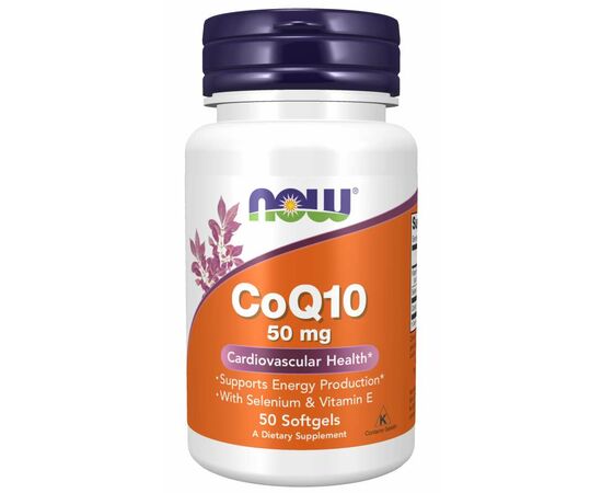 Now Foods, Koenzym Q10 (s vitamínem E a selenem), 50 mg, 50 softgel kapslí