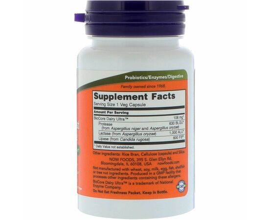Now Dairy Digest Complete 90 rostlinných kapslí složení