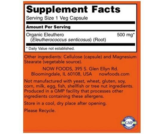 Eleuterokok 500 mg, 120 veg kapsli slozeni
