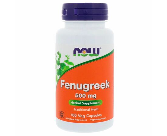 Now Foods, Fenugreek 500 mg, 100 veg.kapslí