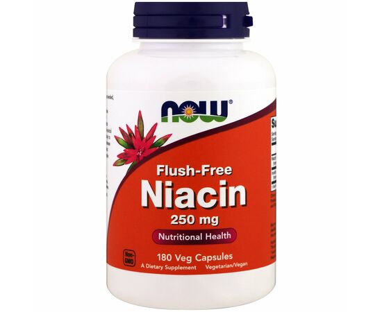 Now Foods, Flush-Free Niacin (Vitamin B3) 250 mg, 180 veg.kapslí