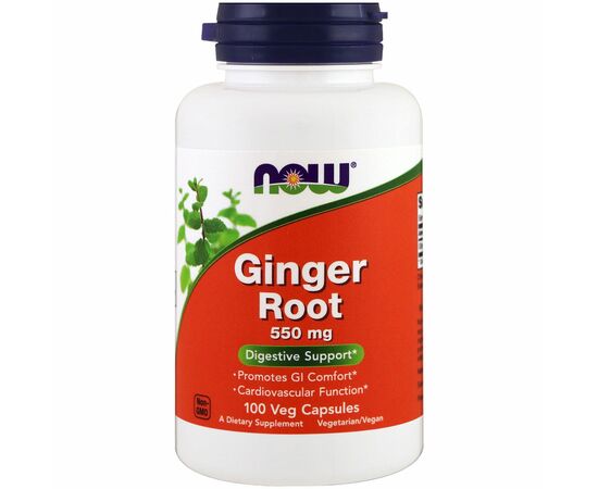 Now Ginger Root, 550 mg, 100 rostlinných kapslí