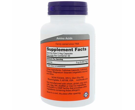 Glycin 1000 mg, 100 rostlinných kapslí, slozeni