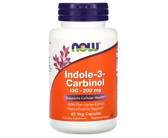 Now Foods Indol-3-Carbinol (I3C) , 200 mg, 60 rostlinných kapslí
