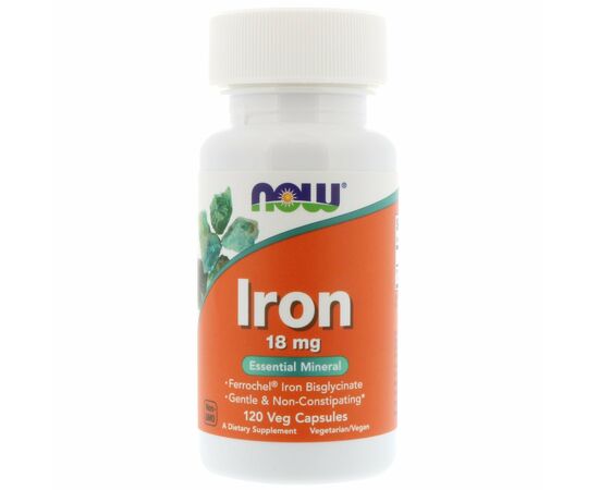 Iron bisglycinate 18 mg, 120 veg kapslí