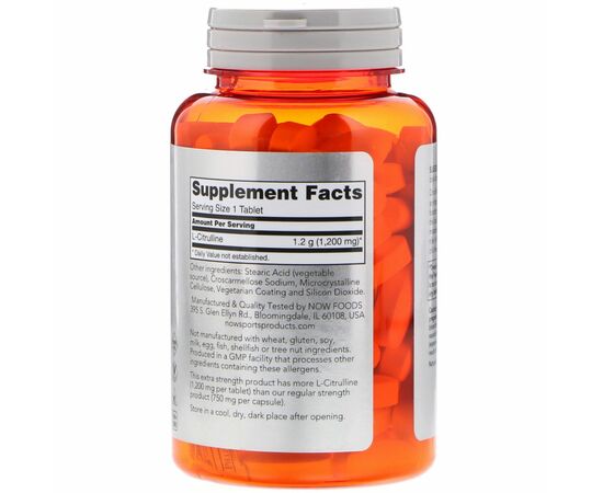 Now L-Citrulline 1200 mg, 120 tablet složení