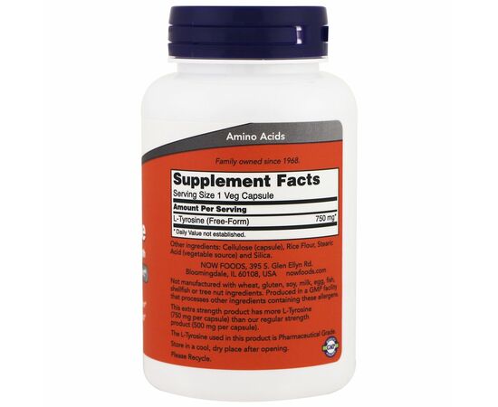 L-Tyrosine 750 mg, slozeni