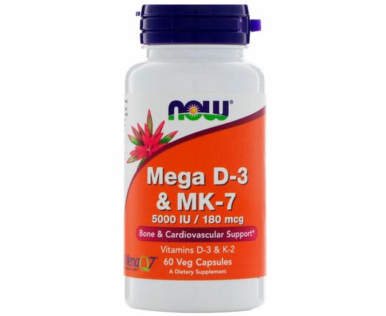 Mega D3 + K2 MK7, 5000IU/180mcg, 60 veg kapslí