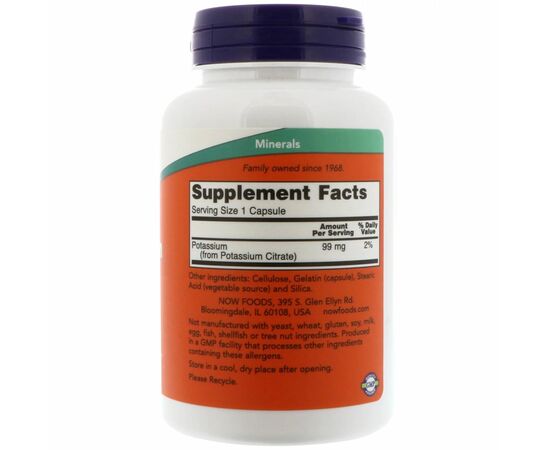 Now Foods Draslík citrát 99 mg, 180 kapslí