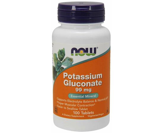 Now Foods Draslík (Potassium Gluconate) 99mg, 100 tablet