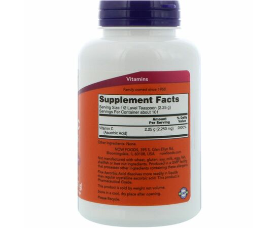 Vitamin C Crystals, čistý prášek, 227g, složení