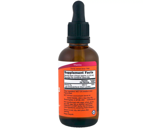 Tekutý Vitamin D3 slozeni