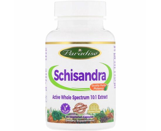 Paradise Herbs Schisandra Whole Spectrum Extract, 60 veg kapslí