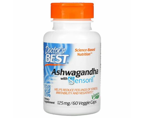 Doctor's Best, Ashwagandha Sensoril,125 mg, 60 veg.kapslí