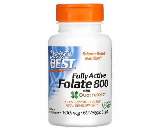 Doctor's Best Doctor's Best, Fully Active Folate 800 with Quatrefolic ...