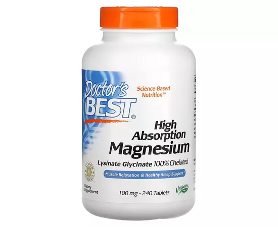 Doctor’s Best, High Absorption Magnesium chelate, 240 tablet
