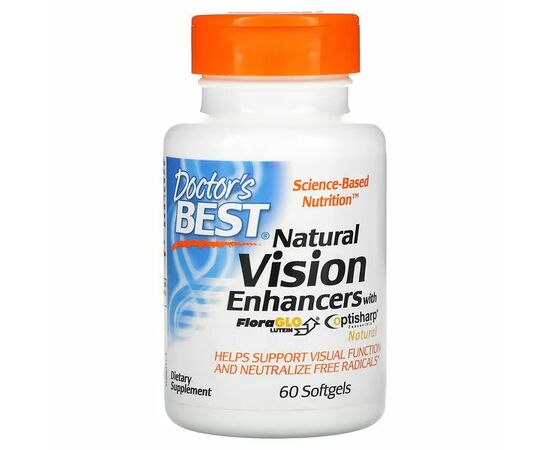 Doctors Best, Natural Vision Enhancers s FloraGlo® Luteinem, 60 softgel kapslí