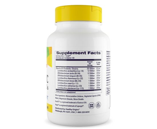 Healthy Origins Probiotika 30 mld. CFU, 60 rostlinných kapslí, složení