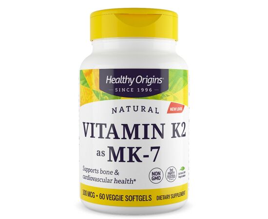 Healthy Origins, Vitamin K2 MK-7 100 mcg, 60 softgel kapslí