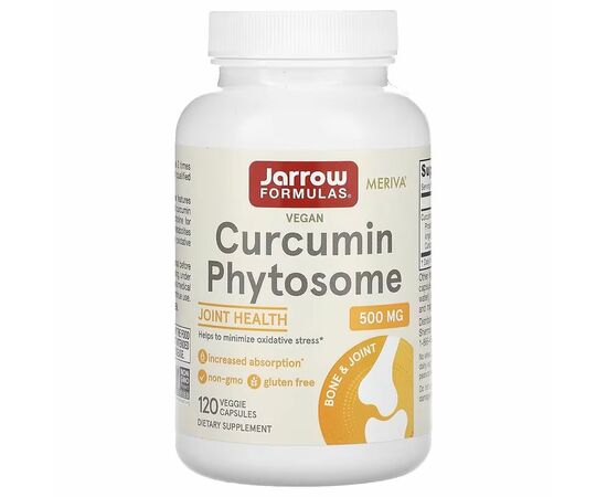 Jarrow Formulas, Curcumin Phytosome, 500 mg, 120 rostlinných kapslí