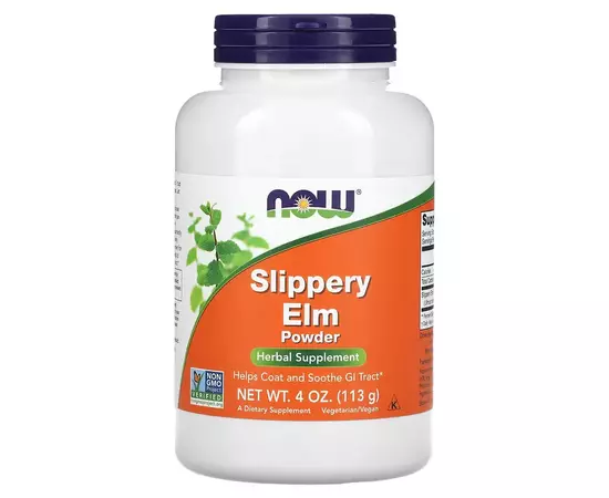 NOW Foods, Slippery Elm Powder, 113 g, čistý prášek
