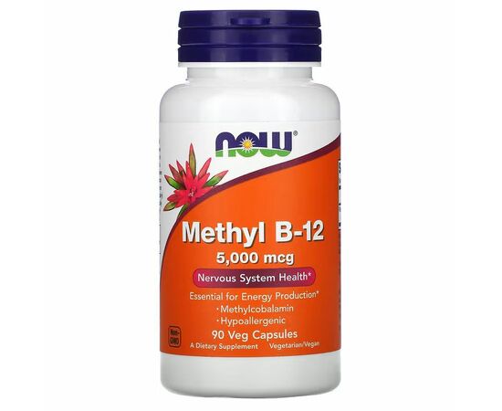 NOW Foods, Methyl B12, 5 000 mcg, 90 rostlinných kapslí