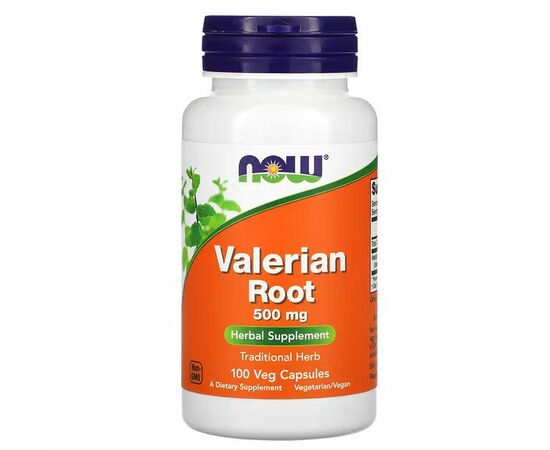 NOW Foods, Valerian root (kozlík lékařský), 500 mg, 100 rostlinných kapslí