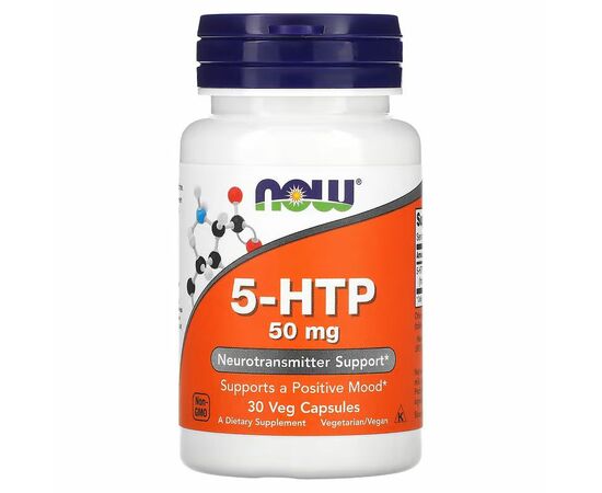 NOW Foods, 5-HTP, 50 mg, 30 rostlinných kapslí