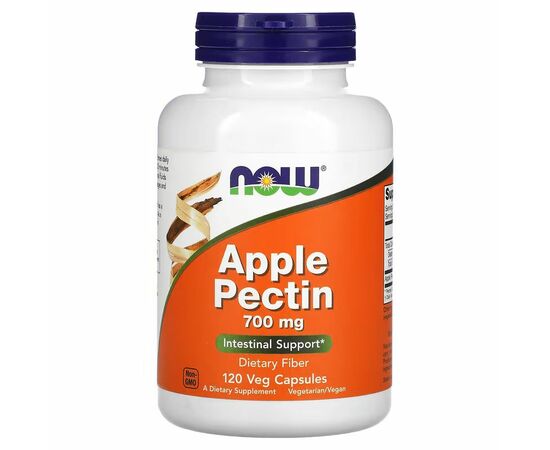 NOW Foods, Apple Pectin, 700 mg, 120 rostlinných kapslí