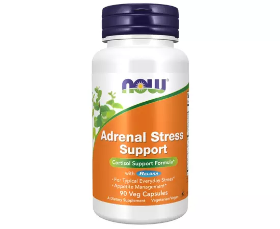 NOW Foods, Adrenal Stress Support (nadledvinky) with Relora™, 90 rostlinných kapslí