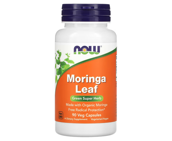 NOW Foods, Moringa Leaf, 90 rostlinných kapslí