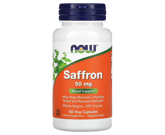 NOW Foods, Saffron (šafrán), 60 rostlinných kapslí