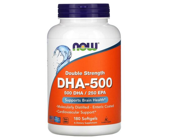 Now Foods, DHA 500 mg/ EPA 250 mg , 180 softgel kapslí